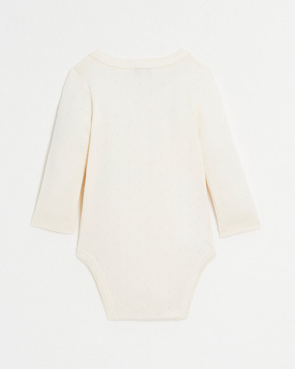 Body crois&eacute; fantaisie manches longues Coloris craie  Natalys