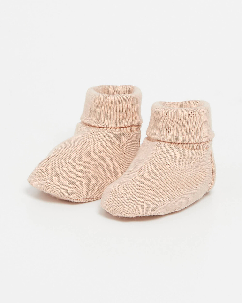 Chaussons ajourés en coton Coloris bois de rose Natalys