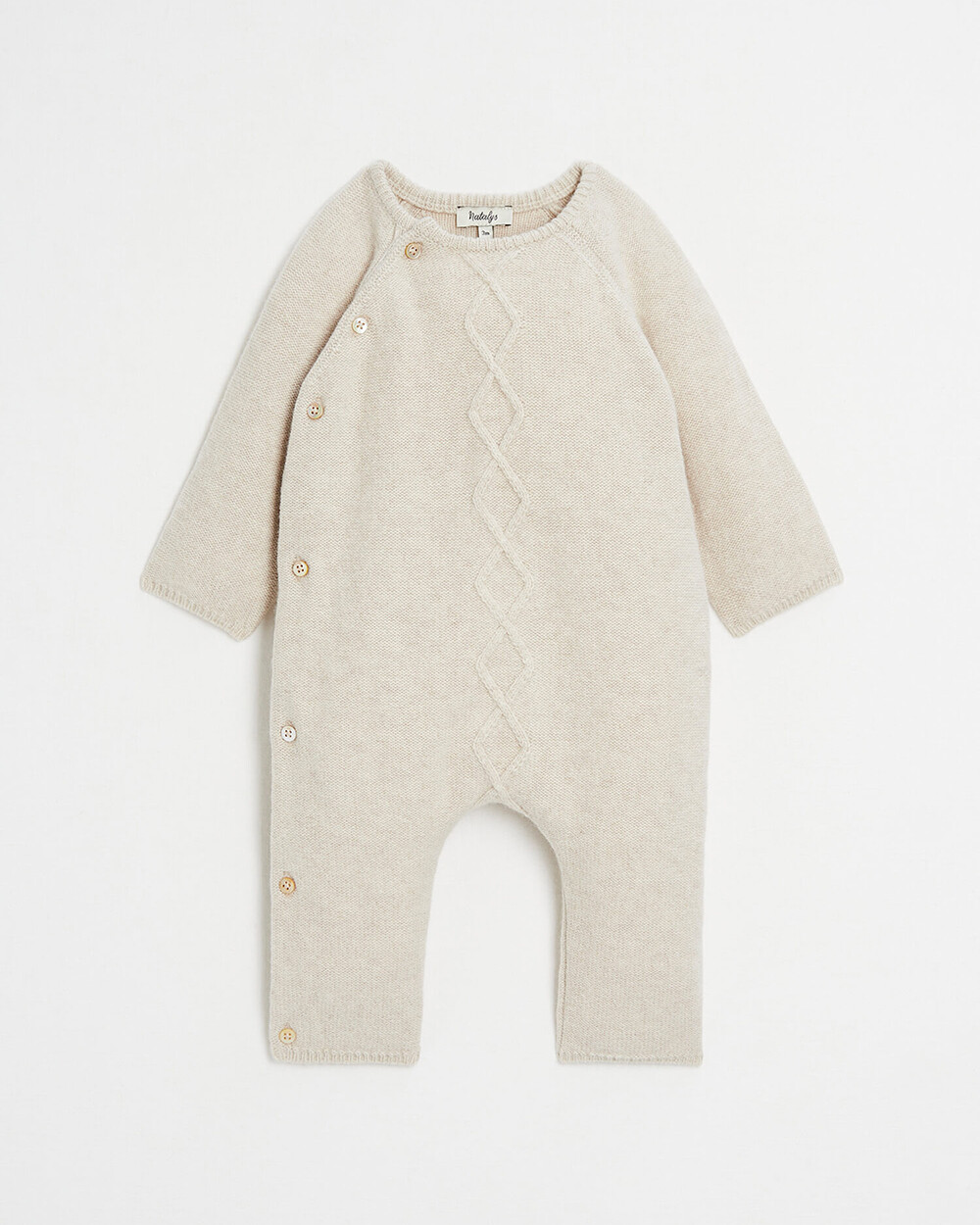 Combinaison longue en tricot Coloris beige chiné Natalys