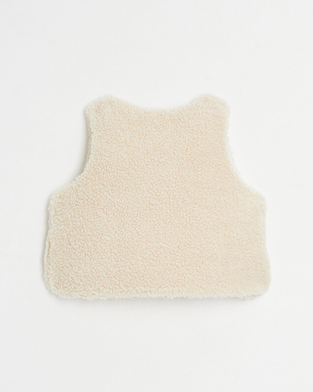 Gilet croisé imitation fourrure Coloris naturel  Natalys