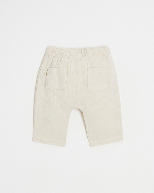 Pantalon en gaze de coton Coloris beige Natalys