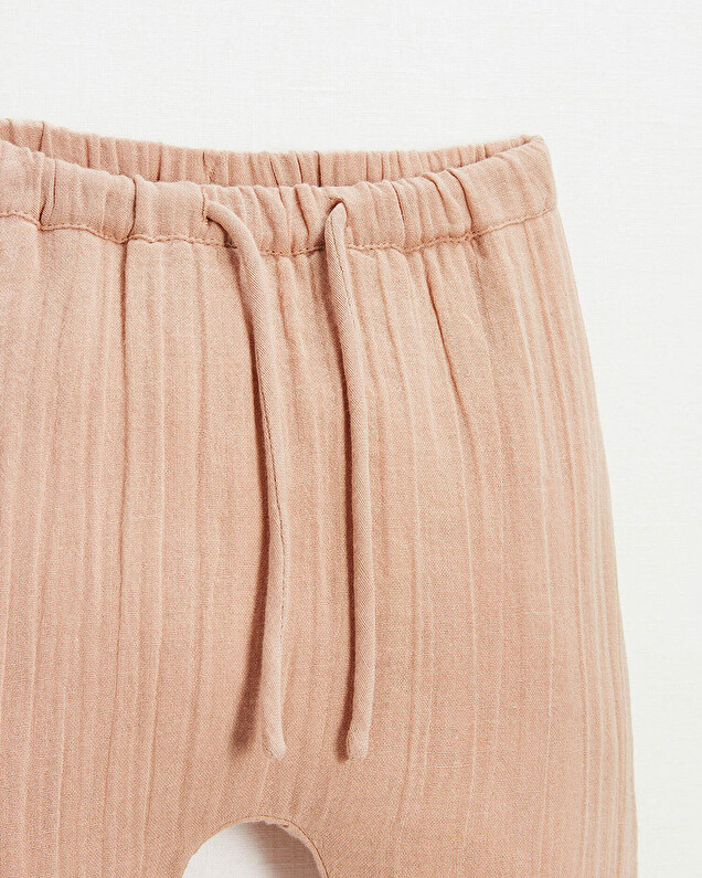 Pantalon en gaze de coton Coloris bois de rose Natalys