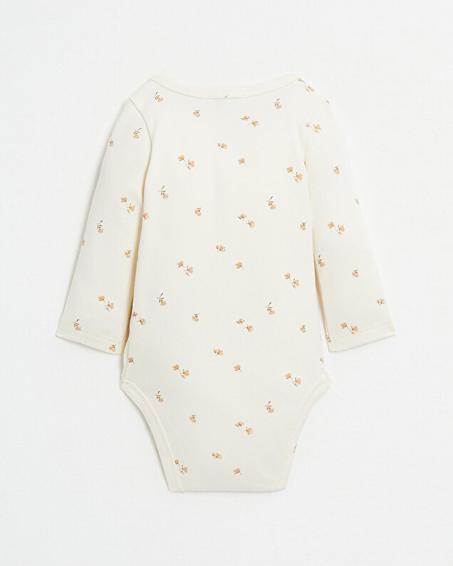 Body croisé manches longues Imprimé fleurs Natalys