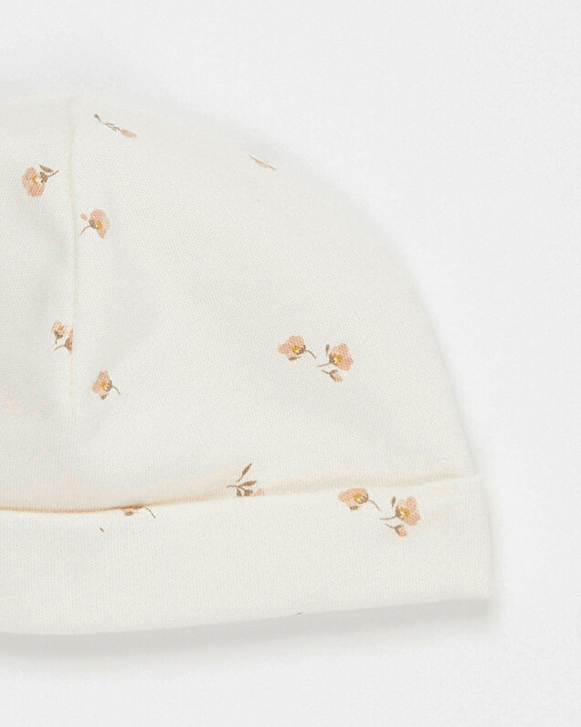 Bonnet de naissance Imprimé fleurs Natalys