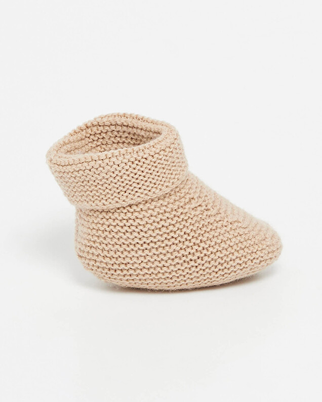 Chaussons en laine Mérinos Coloris camel Natalys