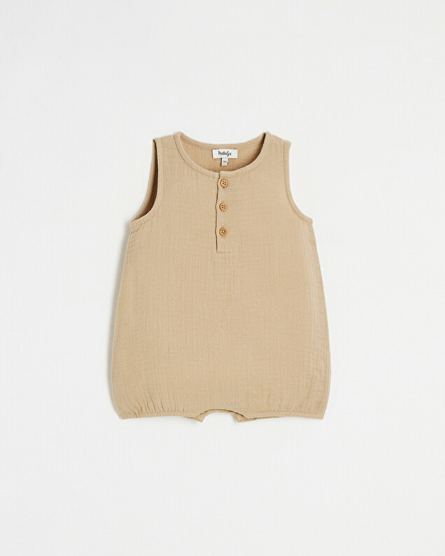 Combinaison en gaze de coton Coloris camel Natalys