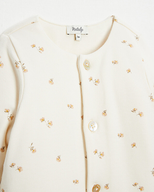 Combinaison longue en coton Imprimé fleurs Natalys