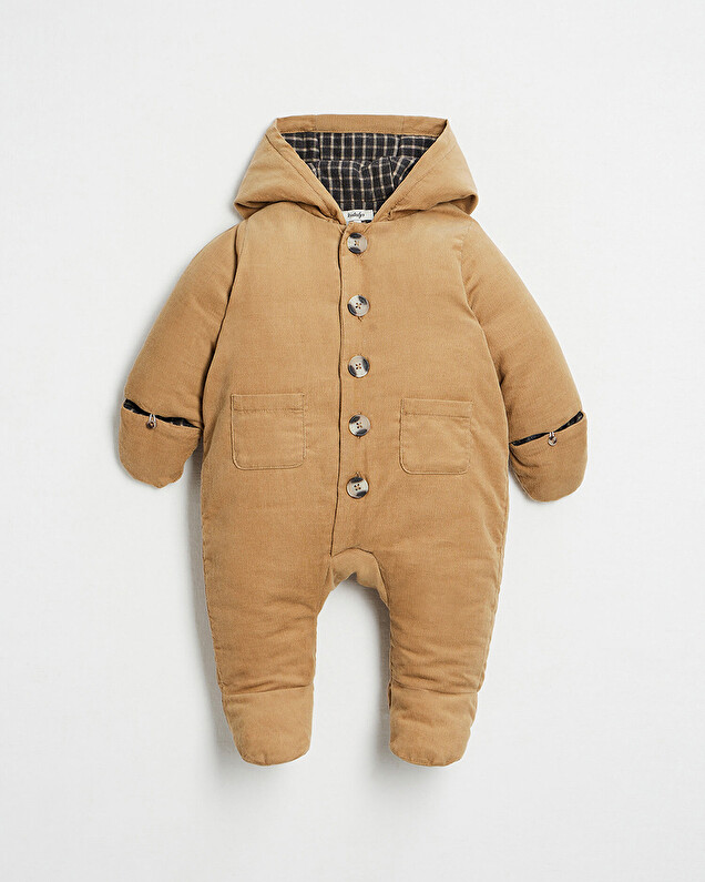 Combi-pilote en velours Coloris camel Natalys