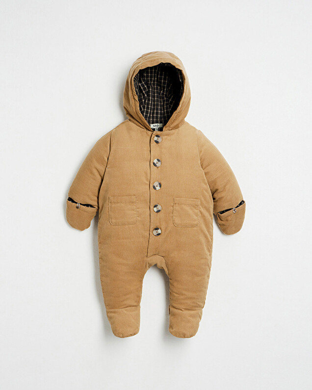 Combi-pilote en velours Coloris camel Natalys