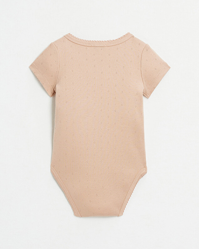 Body croisé fantaisie manches courtes Coloris bois de rose Natalys