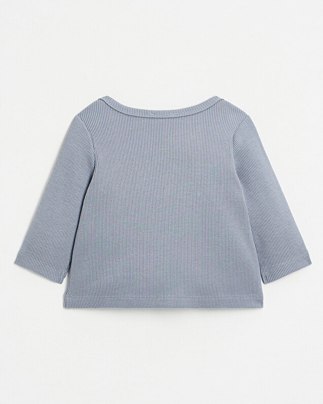 Tee-shirt manche longue Coloris bleu gris Natalys