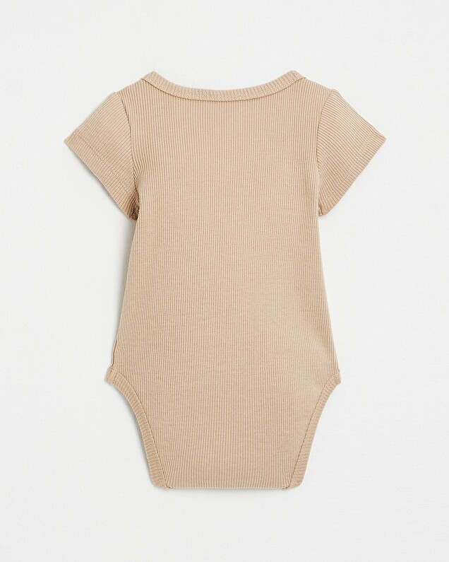 Body croisé brodé Petit soleil Coloris camel  Natalys