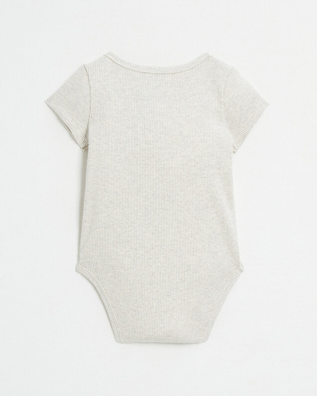 Body croisé brodé Trésor Coloris beige chiné Natalys