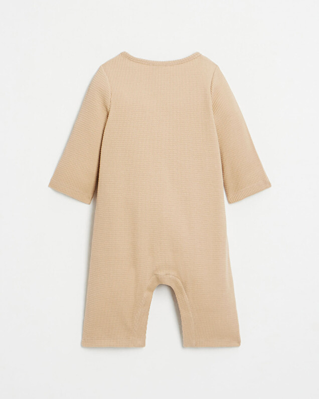 Combinaison brodéee sans pied Coloris camel  Natalys