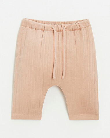 Pantalon en gaze de coton Coloris bois de rose  Natalys