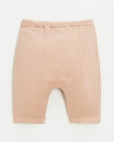 Pantalon en gaze de coton Coloris bois de rose  Natalys