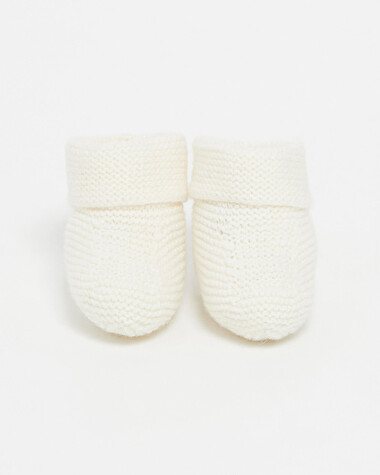 Chaussons en Cachemire Coloris &eacute;cru  Natalys