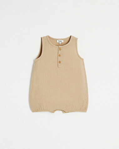 Combinaison en gaze de coton Coloris camel  Natalys