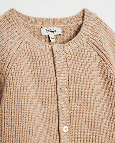 Combinaison longue en tricot Coloris camel  Natalys