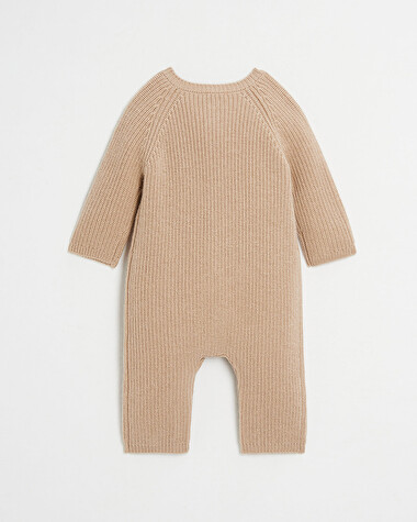 Combinaison longue en tricot Coloris camel  Natalys