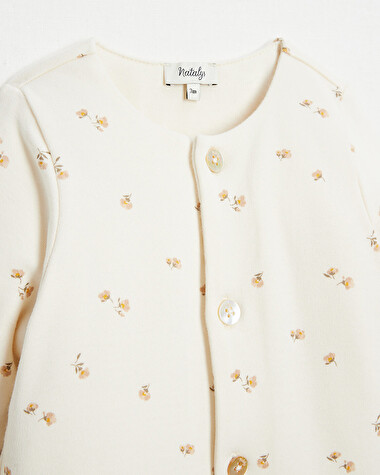 Combinaison longue en coton Imprim&eacute; fleurs  Natalys