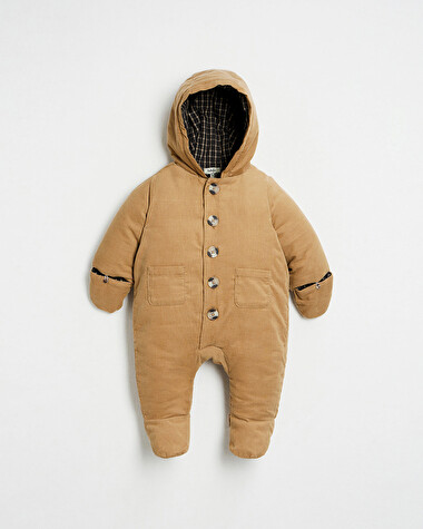 Combi-pilote en velours Coloris camel  Natalys