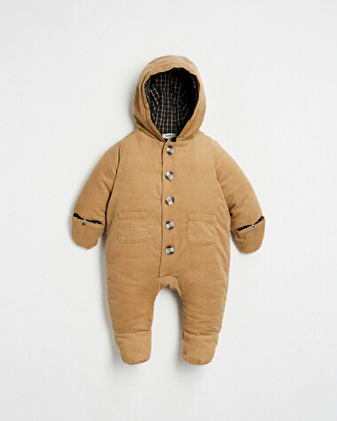 Combi-pilote en velours Coloris camel  Natalys