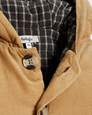 Combi-pilote en velours Coloris camel  Natalys