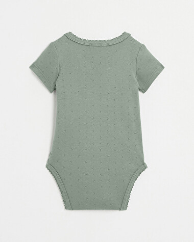 Body crois&eacute; fantaisie manches courtes Coloris vert  Natalys