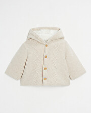 Veste en tricot doublée Coloris beige chiné Natalys