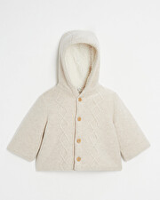 Veste en tricot doublée Coloris beige chiné Natalys