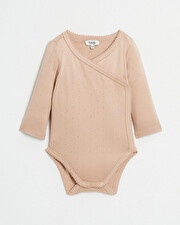 Body croisé fantaisie manches longues Coloris bois de rose Natalys