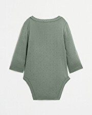 Body croisé fantaisie manches longues Coloris vert Natalys