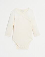 Body crois&eacute; fantaisie manches longues Coloris craie  Natalys