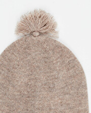 Bonnet en laine Mérinos Coloris marron chiné Natalys