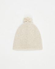 Bonnet en laine Mérinos Coloris beige chiné Natalys