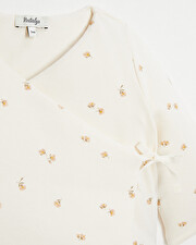 Brassi&egrave;re crois&eacute;e ouatin&eacute;e Imprim&eacute; fleurs  Natalys