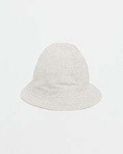 Chapeau en seersucker A rayures coloris beige Natalys