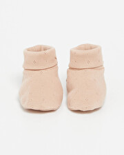Chaussons ajourés en coton Coloris bois de rose Natalys
