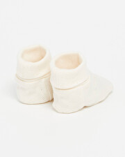 Chaussons ajourés en coton Coloris craie Natalys
