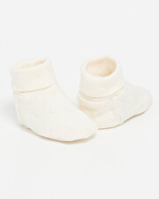 Chaussons ajourés en coton Coloris craie Natalys