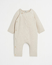 Combinaison longue en tricot Coloris beige chiné Natalys