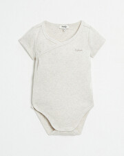 Body croisé brodé Trésor Coloris beige chiné Natalys