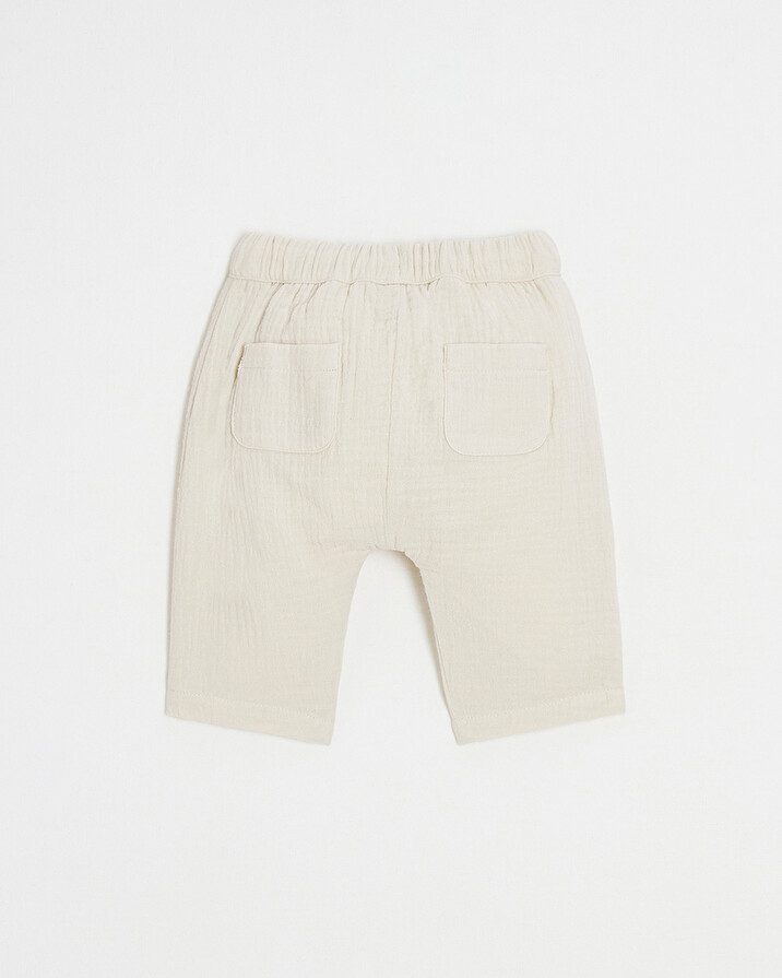 Pantalon en gaze de coton Coloris beige  Natalys