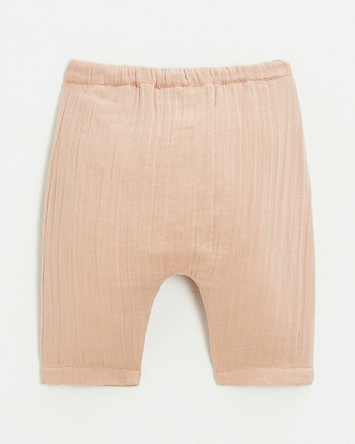 Pantalon en gaze de coton Coloris bois de rose Natalys