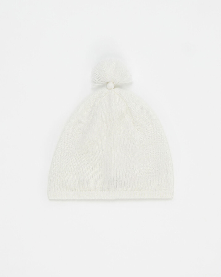 Bonnet en laine Mérinos Coloris écru Natalys