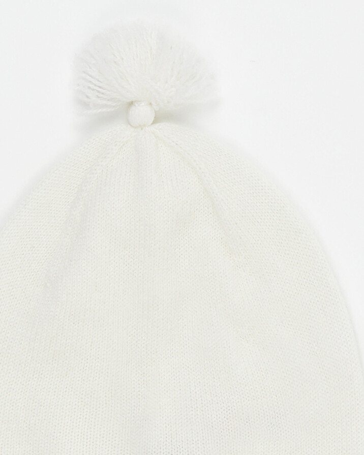 Bonnet en laine Mérinos Coloris écru Natalys