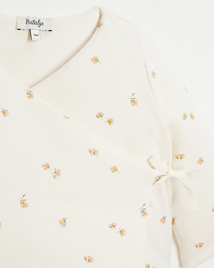 Brassi&egrave;re crois&eacute;e ouatin&eacute;e Imprim&eacute; fleurs  Natalys
