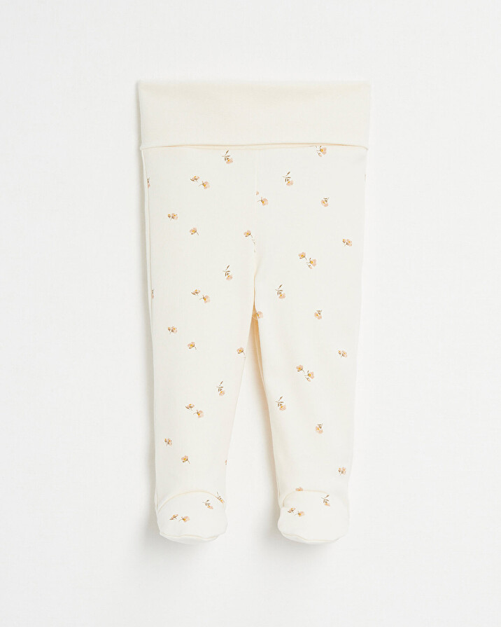 Caleçon à pieds en coton Imprimé fleurs Natalys