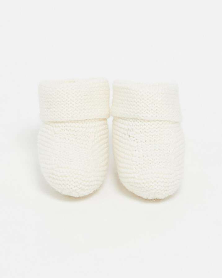 Chaussons en Cachemire Coloris écru Natalys
